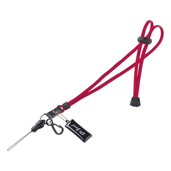 サンワサプライ ネックストラップ 丸紐 レッド DG-ST8R 1個(ご注文単位1個)【直送品】