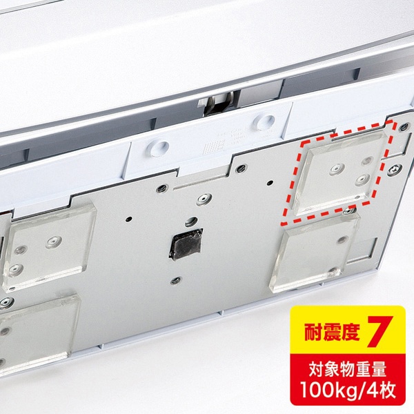 サンワサプライ 透明両面粘着ゴム 大 4枚入 QL-74CL 1個（ご注文単位1個）【直送品】