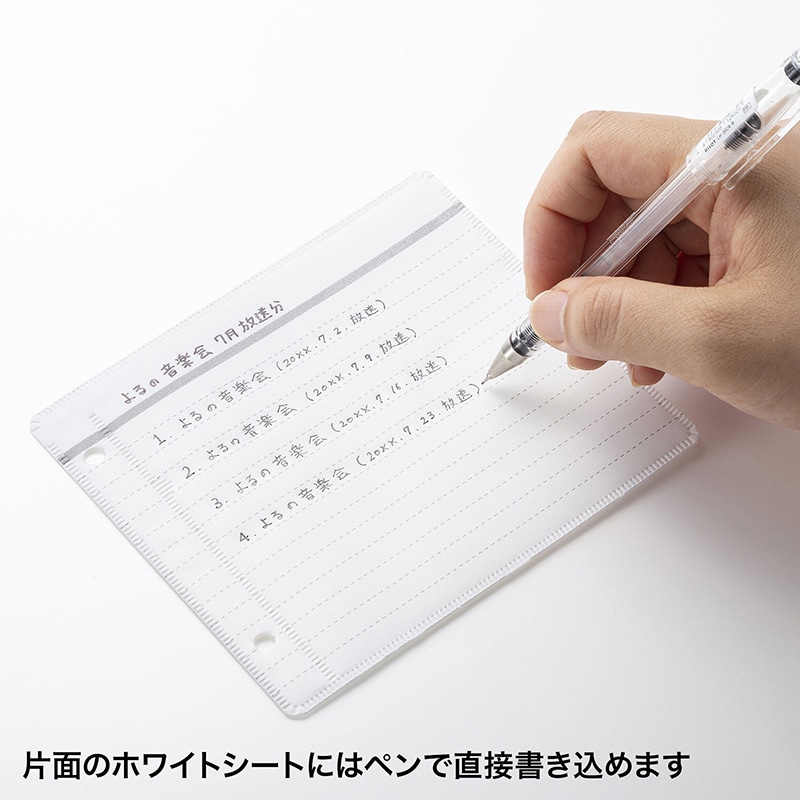 サンワサプライ ブルーレイディスク対応不織布ケース リング穴付 FCD-FRBDWIN50 片面罫線入 1個(ご注文単位1個)【直送品】