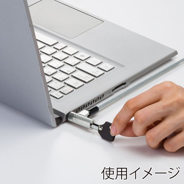 サンワサプライ セキュリティワイヤー 標準・ナノ対応 シリンダ錠 SL-91 1個(ご注文単位1個)【直送品】