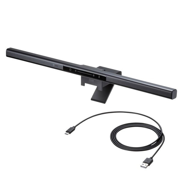 サンワサプライ モニターライト センサーON/OFF機能付き LED-CLP5UBK 1個(ご注文単位1個)【直送品】