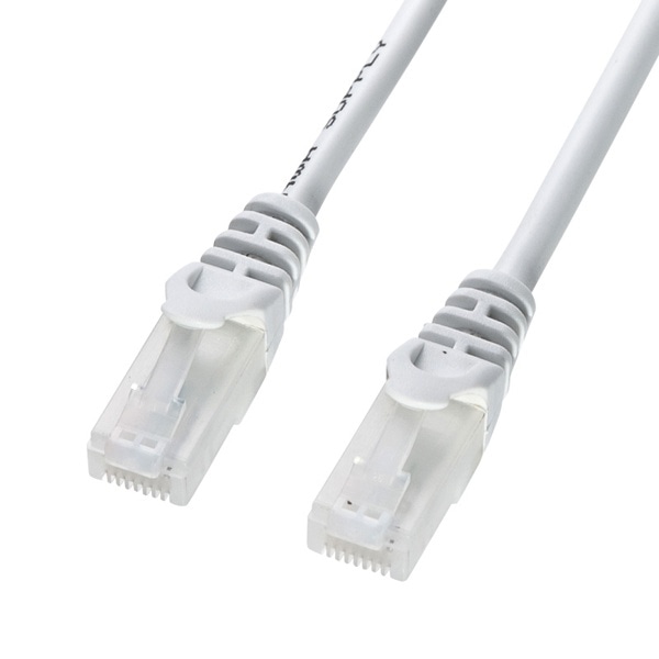 サンワサプライ ツメ折れ防止LANケーブル カテゴリ5e 2m ホワイト LA-Y5TS-02 1個（ご注文単位1個）【直送品】