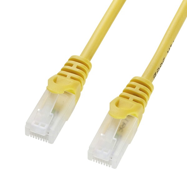 サンワサプライ ツメ折れ防止LANケーブル カテゴリ5e 0.5m イエロー LA-Y5TS-005Y 1個（ご注文単位1個）【直送品】