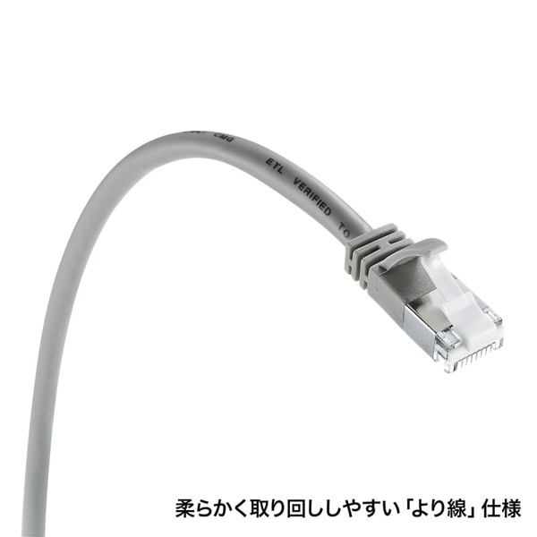 サンワサプライ STPLANケーブル ツメ折れ防止 カテゴリ5e 5m ライトグレー KB-STPTS-05 1個(ご注文単位1個)【直送品】