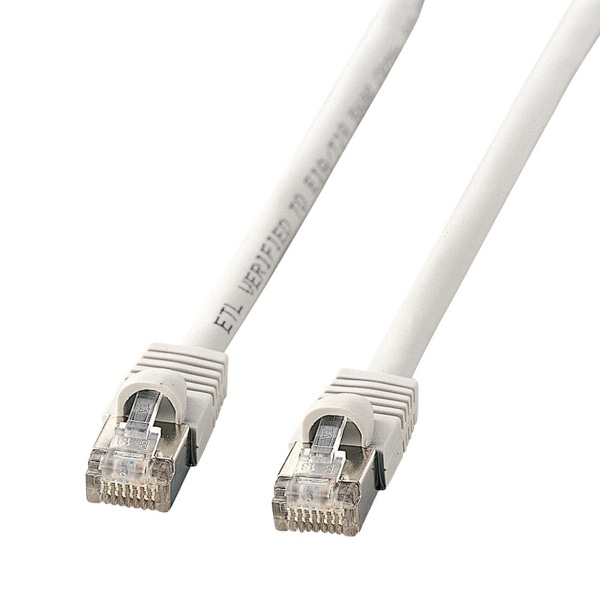 サンワサプライ STPエンハンスドケーブル カテゴリ5 0.5m ライトグレー KB-STP-005LN 1個(ご注文単位1個)【直送品】