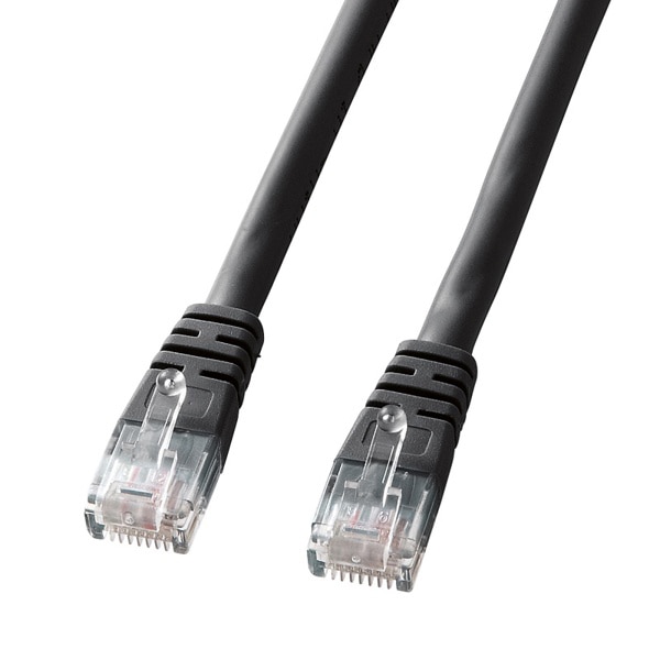 サンワサプライ エンハンスド単線LANケーブル カテゴリ5 1m ブラック KB-T5T-01BKN 1個（ご注文単位1個）【直送品】
