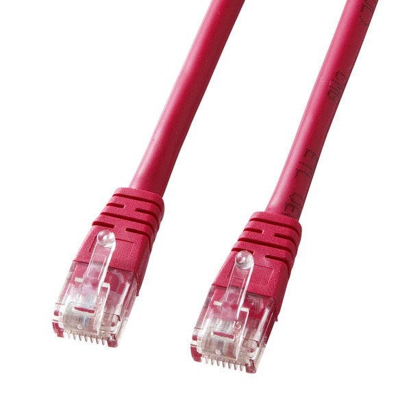サンワサプライ エンハンスド単線LANケーブル カテゴリ5 3m レッド KB-T5T-03RN 1個(ご注文単位1個)【直送品】