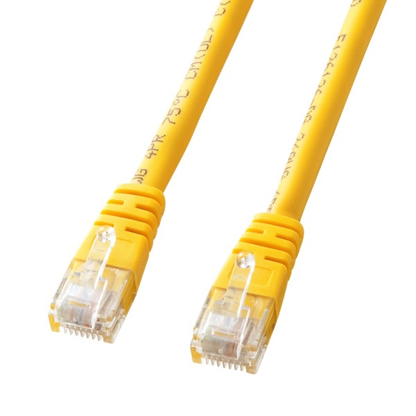 サンワサプライ エンハンスド単線LANケーブル カテゴリ5 5m イエロー KB-T5T-05YN 1個（ご注文単位1個）【直送品】