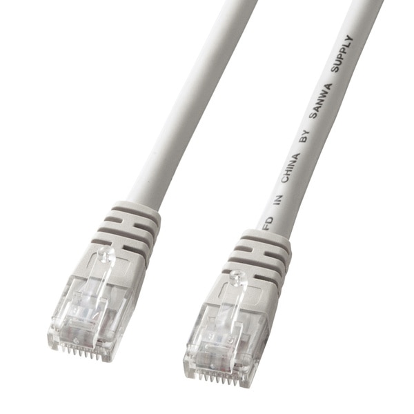 サンワサプライ エンハンスドより線クロスLANケーブル カテゴリ5 2m ライトグレー KB-T5Y-02CN 1個（ご注文単位1個）【直送品】