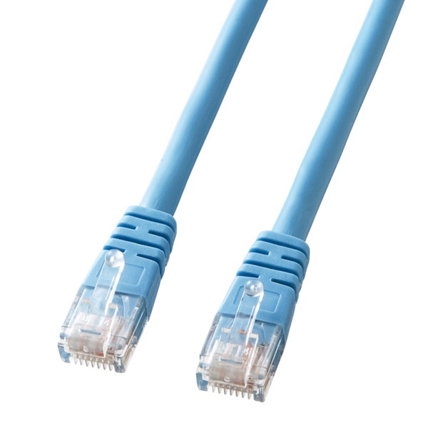 サンワサプライ エンハンスドより線クロスLANケーブル カテゴリ5 2m ライトブルー KB-T5Y-02LBCN 1個（ご注文単位1個）【直送品】