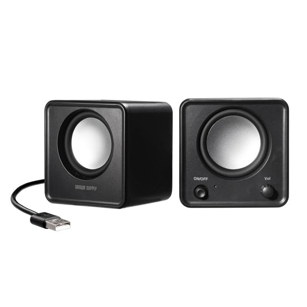サンワサプライ コンパクトUSBスピーカー MM-SPU21BK 1個（ご注文単位1個）【直送品】