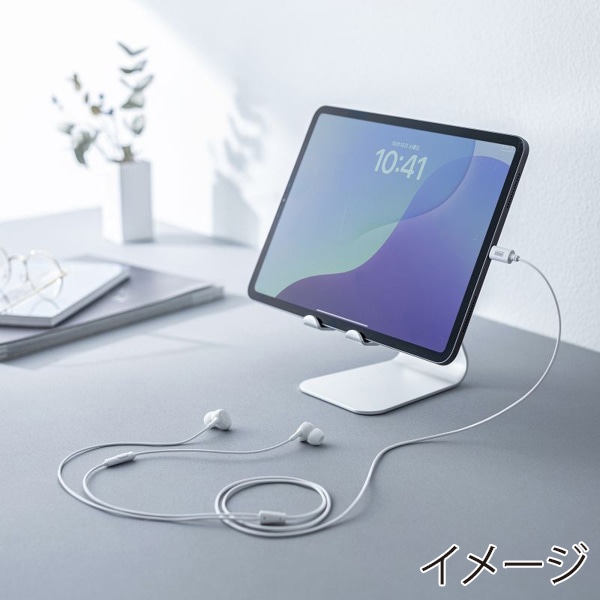 サンワサプライ イヤホンマイク USB Type-C ホワイト MM-HSTC04W 1個(ご注文単位1個)【直送品】