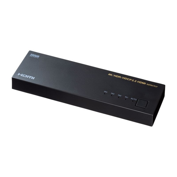 サンワサプライ HDMI切替器 4K・HDR・HDCP2.2対応 SW-HDR41LN 1個(ご注文単位1個)【直送品】