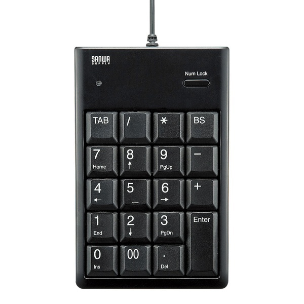 サンワサプライ USBテンキー TABキー付き ブラック NT-16UBKN 1個（ご注文単位1個）【直送品】