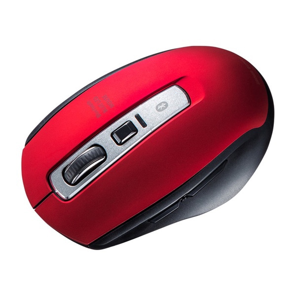 サンワサプライ Bluetooth5.0 ブルーLEDマウス レッド MA-BTBL162R 1個(ご注文単位1個)【直送品】