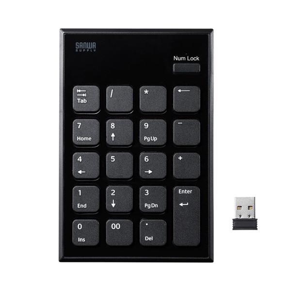 サンワサプライ 静音ワイヤレステンキー NT-WL23BK 1個(ご注文単位1個)【直送品】