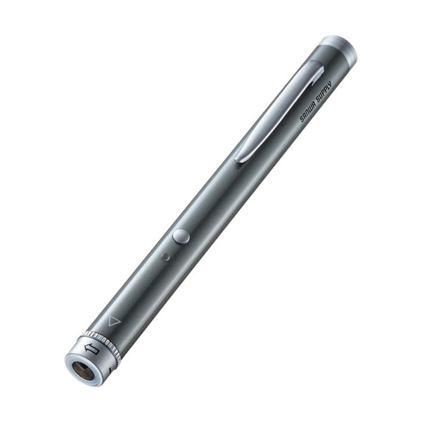 サンワサプライ 高輝度グリーンレーザーポインター 照射形状可変 LP-GL1018GY 1個（ご注文単位1個）【直送品】