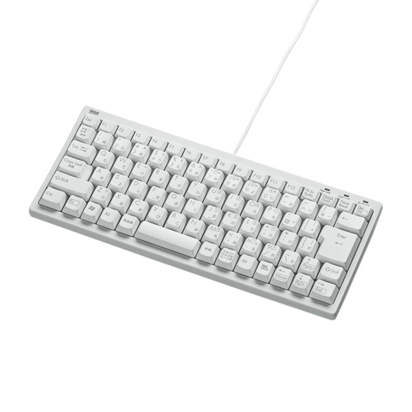 サンワサプライ コンパクトキーボード ホワイト SKB-KG3WN2 1個(ご注文単位1個)【直送品】