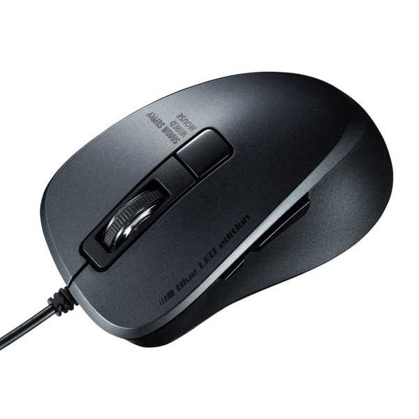 サンワサプライ 有線 Type-C ブルーLEDマウス ブラック MA-BLC156BK 1個(ご注文単位1個)【直送品】