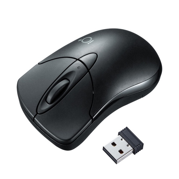 サンワサプライ 静音 ワイヤレス ブルーLEDマウス イオプラス ブラック MA-IPWBS302BK 1個（ご注文単位1個）【直送品】