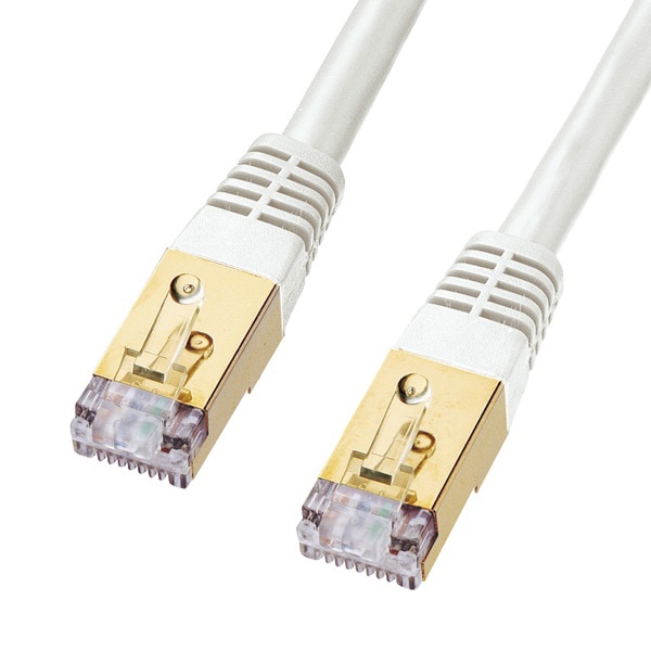 サンワサプライ LANケーブル カテゴリ7 0.4m ホワイト KB-T7-004WN 1個(ご注文単位1個)【直送品】