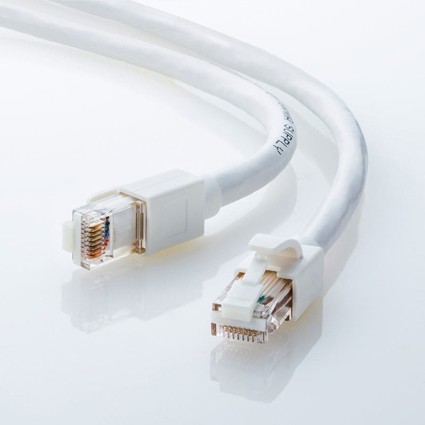 サンワサプライ LANケーブル カテゴリ6A 5m ホワイト KB-T6ATS-05W 1個（ご注文単位1個）【直送品】