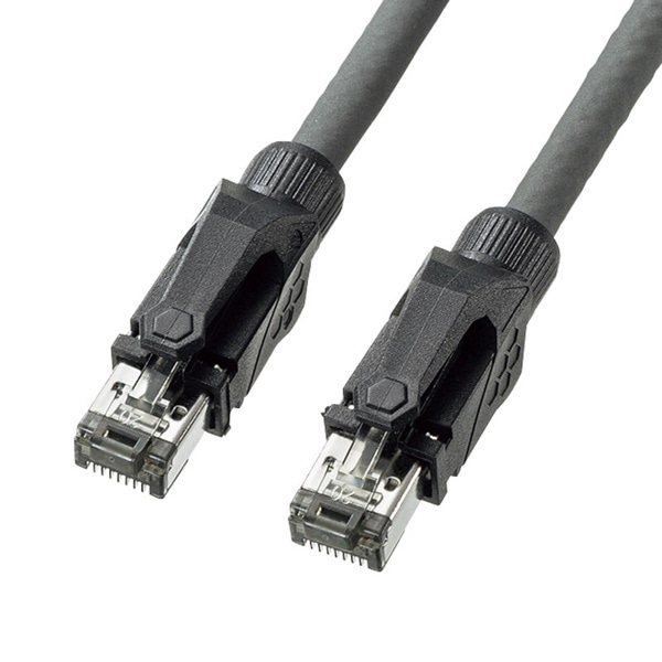 サンワサプライ STP LANケーブル 温度拡張 カテゴリ6A グレー 2m KB-T6ASTP-02GY 1個(ご注文単位1個)【直送品】
