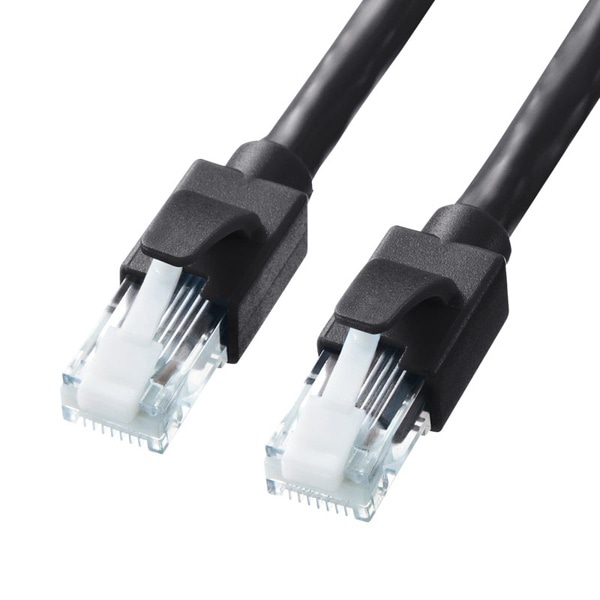 サンワサプライ LANケーブル カテゴリ6A 1m ブラック KB-T6ATS-01BK 1個（ご注文単位1個）【直送品】