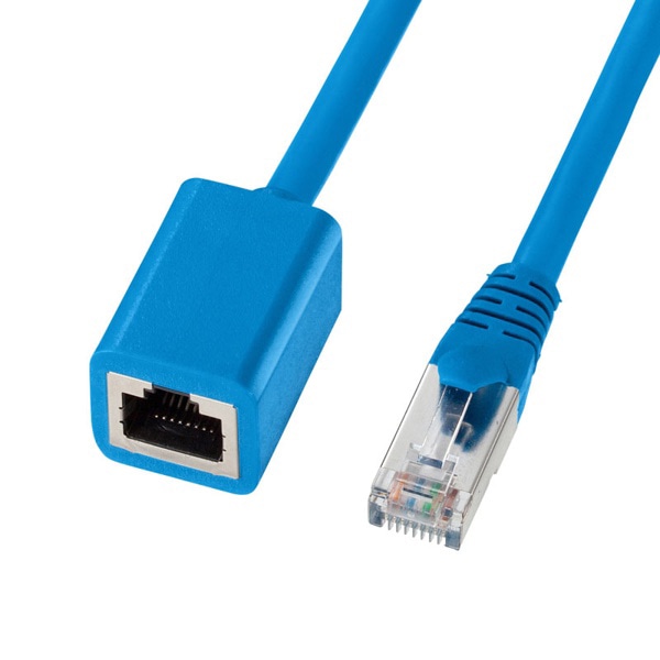 サンワサプライ STP延長LANケーブル カテゴリ6 1m ブルー KB-STP6EX-01BL 1個(ご注文単位1個)【直送品】