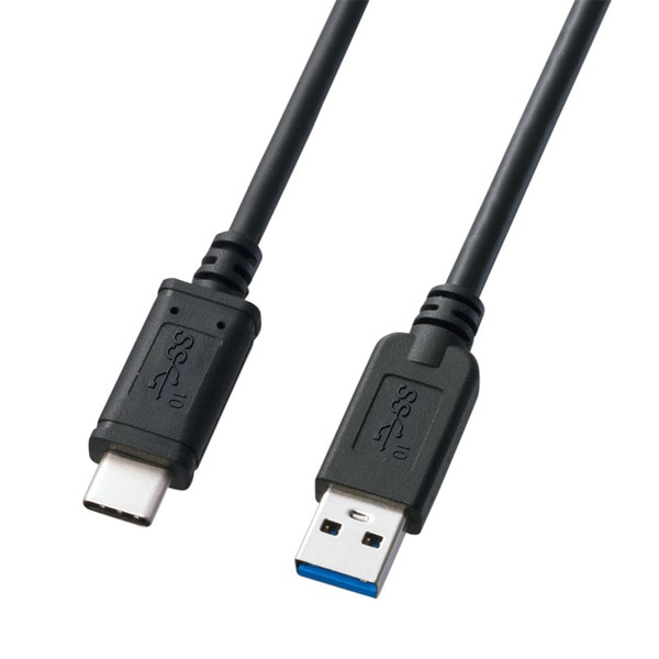 サンワサプライ USB TypeC-Aケーブル 3.1Gen2対応 0.5m KU31-CA05 1個（ご注文単位1個）【直送品】