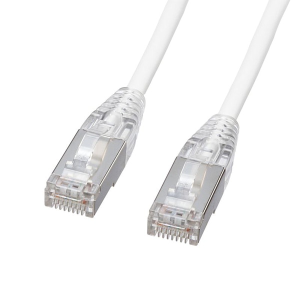 サンワサプライ LANケーブル カテゴリ7 1m ホワイト KB-SL7YS-01W 1個（ご注文単位1個）【直送品】