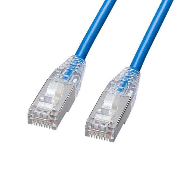 サンワサプライ LANケーブル カテゴリ7 1m ブルー KB-SL7YS-01BL 1個（ご注文単位1個）【直送品】