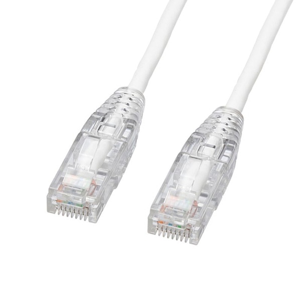 サンワサプライ LANケーブル カテゴリ6A 1m ホワイト KB-SL6AYS-01W 1個（ご注文単位1個）【直送品】