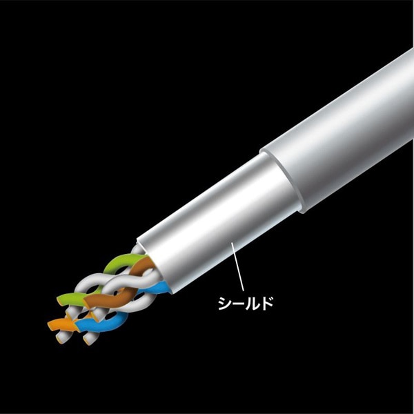 サンワサプライ LANケーブル カテゴリ5e STP 1m ホワイト KB-SL5STPS-01W 1個（ご注文単位1個）【直送品】