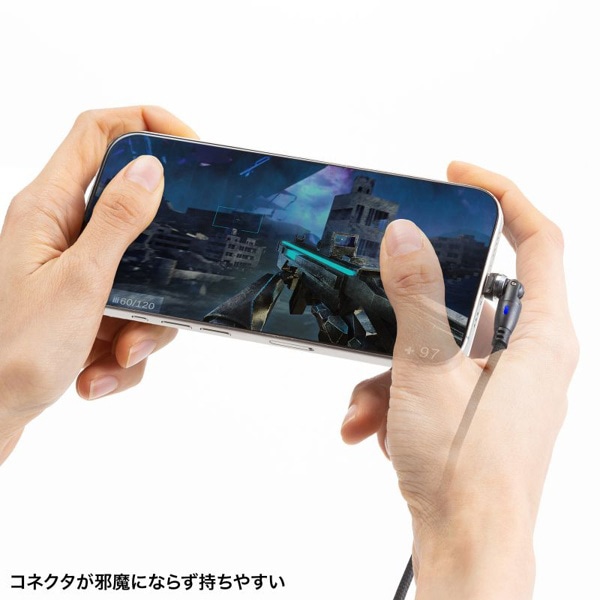 サンワサプライ USB2.0 TypeC-A 回転ケーブル 2m ブラック KU-CAKA20BK 1個（ご注文単位1個）【直送品】