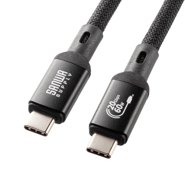 サンワサプライ USB Type-C 20Gbps対応ケーブル PD60W 3m KU-20GCCP6030 1個(ご注文単位1個)【直送品】