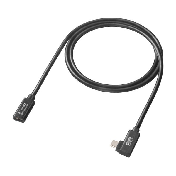 サンワサプライ USB5Gbps Type-C 延長ケーブル L型 1m KU-5GCCP100ENL10 1個（ご注文単位1個）【直送品】