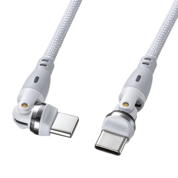 サンワサプライ USB2.0 Type-C 回転ケーブル 1.8m ブラック KU-CCP100KAW18W 1個（ご注文単位1個）【直送品】