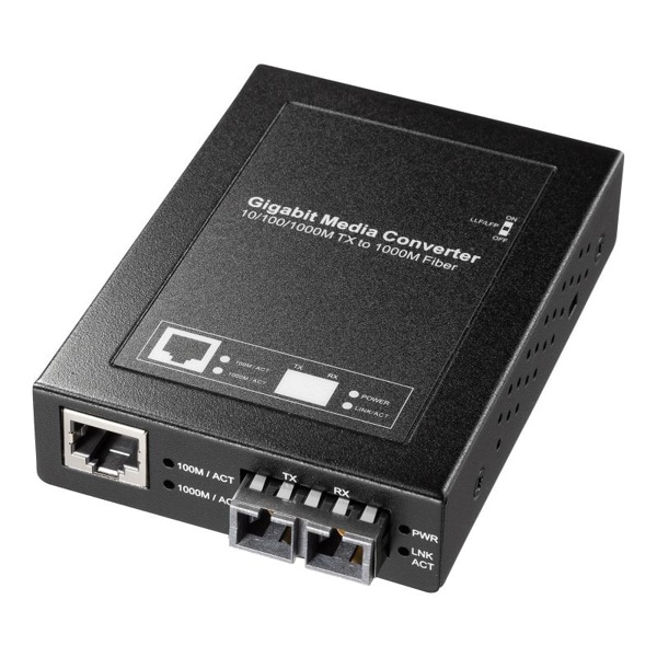 サンワサプライ 光メディアコンバータ ギガビットタイプ ブリッジタイプ マルチモード LAN-EC212CB 1個(ご注文単位1個)【直送品】