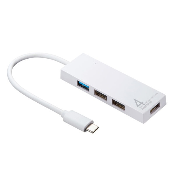 サンワサプライ USB Type-C コンボハブ 4ポート ホワイト USB-3TCH7W 1個(ご注文単位1個)【直送品】