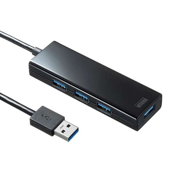 サンワサプライ USB3.1Gen1ハブ 急速充電ポート付き USB-3H420BK 1個(ご注文単位1個)【直送品】
