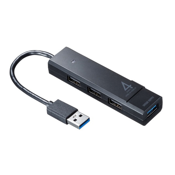 サンワサプライ USB3.1Gen1+USB2.0コンボハブ ブラック USB-3H421BK 1個(ご注文単位1個)【直送品】