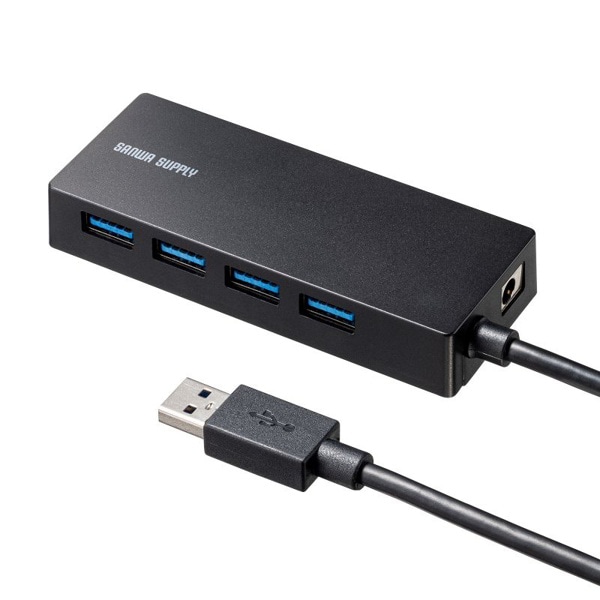 サンワサプライ HDD接続対応USB3.2Gen14ポートハブ USB-3HTV433BK 1個(ご注文単位1個)【直送品】