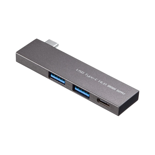 サンワサプライ USB Type-C スリムハブ 3ポート USB-3TCH22SN 1個(ご注文単位1個)【直送品】