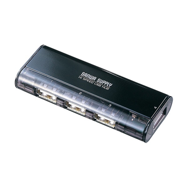 サンワサプライ USB2.0ハブ マグネット付き 4ポート USB-HUB226GBKN 1個(ご注文単位1個)【直送品】