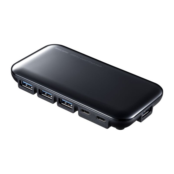 サンワサプライ USB Type-C 7ポートハブ 3.2Gen2対応 USB-3TCH38BK 1個(ご注文単位1個)【直送品】