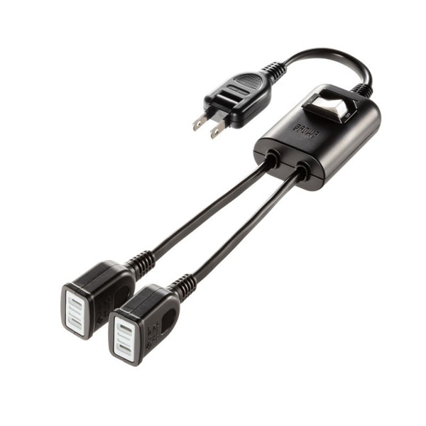 サンワサプライ 一括集中スイッチ付き電源延長コード 2分岐 2P 2個口 ブラック TAP-EX2SWBK 1個（ご注文単位1個）【直送品】