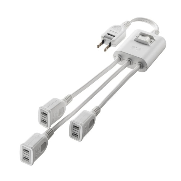 サンワサプライ 一括集中スイッチ付き電源延長コード 3分岐 2P 3個口 ホワイト TAP-EX3SWW 1個（ご注文単位1個）【直送品】