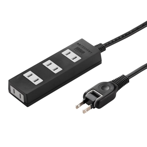 サンワサプライ 火災予防タップ 4個口 5m ブラック TAP-TSH45BKN2 1個（ご注文単位1個）【直送品】