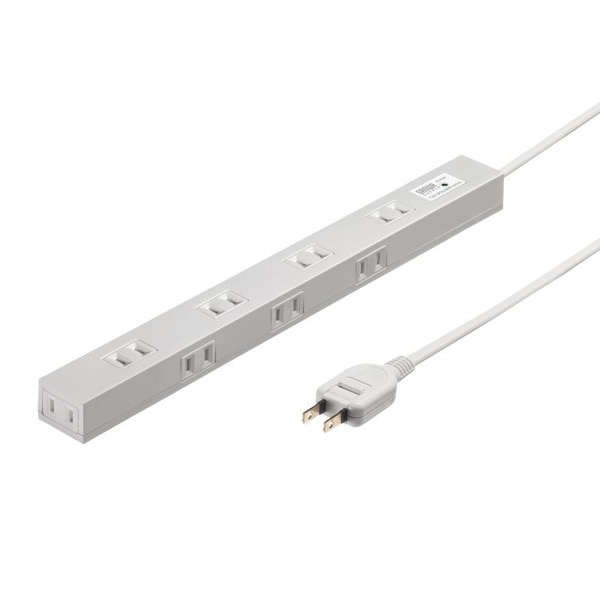 サンワサプライ スリム雷ガードタップ 2P・8個口・3m TAP-SPSLIM8N-3 1個（ご注文単位1個）【直送品】